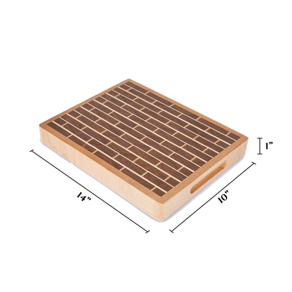 Walnut Bricks with Maple Mortar