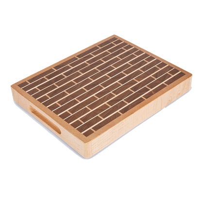 Walnut Bricks with Maple Mortar