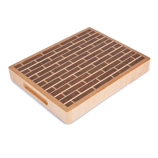 Walnut Bricks with Maple Mortar